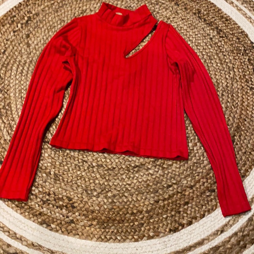 Ribbed long sleeve shirt